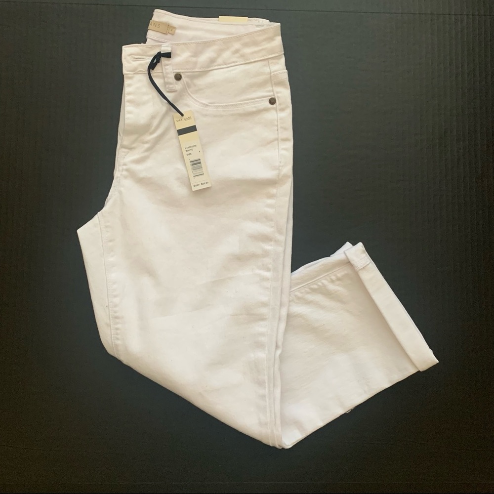 Max Jeans White Capri Size 4 NWT